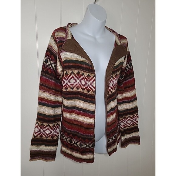 Boston Proper Open Cardigan Sweater Womens Small Alpaca Wool Blend Fall Winter - Picture 6 of 12